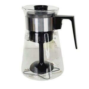 Vintage MCM Pyrex Glass 9 Cup Valu-Perk Percolator Coffee Pot NEW